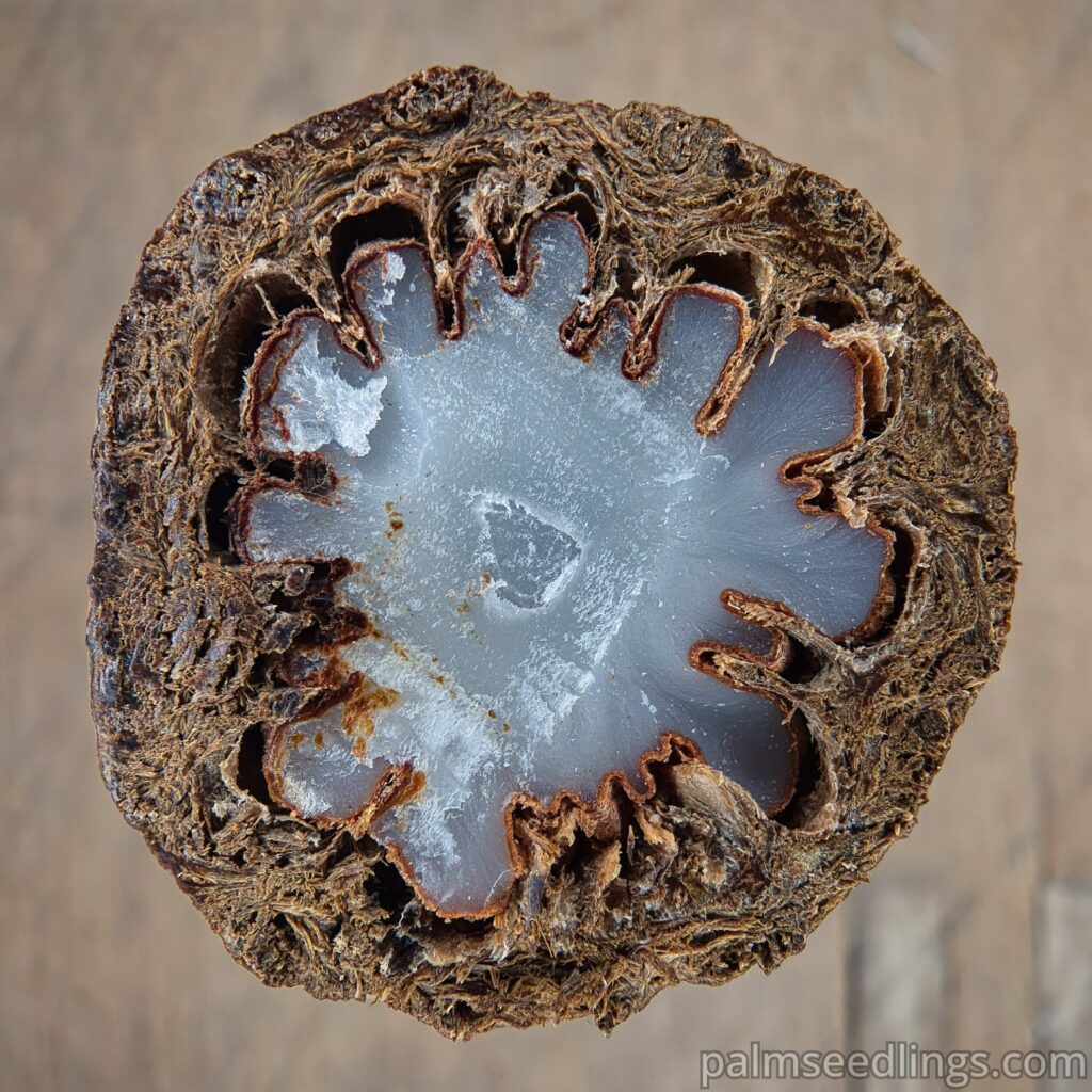 Bismarckia nobilis seed cross section ()