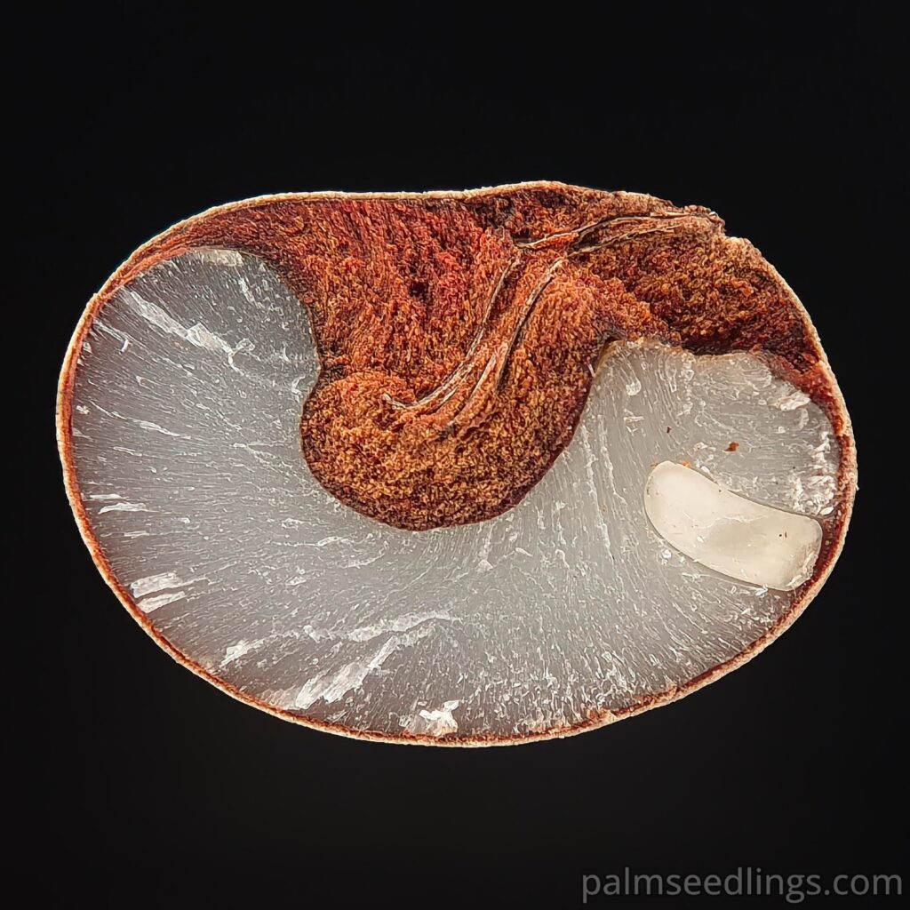 Brahea armata seed cross section