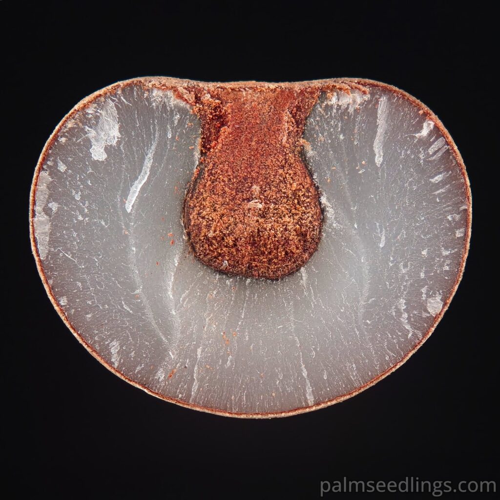 Brahea armata seed cross section